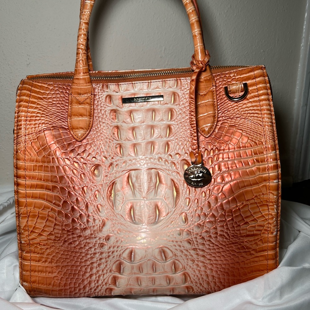 Brahmin Caroline Sherbert Ombré Melbourne Leather Satchel